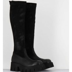 Hot Garrice Bottes Stretch Bi-Matiere Cuir Noir - 4225 Gas Nero