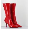 Online Garrice Boots Talon Haut En Vernis Stretch Rouge 90S - Gilda Cris Eros