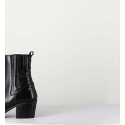 Clearance Garrice Boots Santiag En Cuir Lisse Noir - Eva 82000 Black