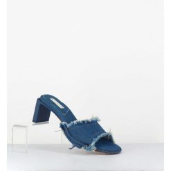 Best Garrice Mules En Jean A Talon - Marguerite Denim Sandals