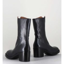 Wholesale Garrice Boots En Cuir Metallise Anthracite A Zip - 888 Nappa Fucile