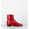 Wholesale Garrice Boots Plates 60S En Cuir Souple Rouge - Pam26 Glaze Passion