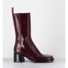 Online Garrice Boots Bout Carre Bordeaux & Surpiqures Orange - Mariela Burgundy Boots