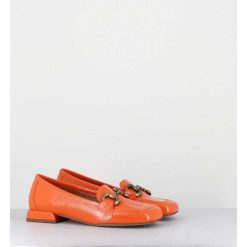 Wholesale Garrice Mocassins 60S En Cuir Vernis Orange - Lake Naplak Arancio