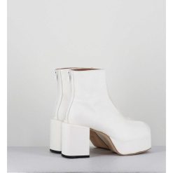 Wholesale Garrice Boots A Plateforme 70S En Cuir Blanc - 1Gs447 Cusna Bianco