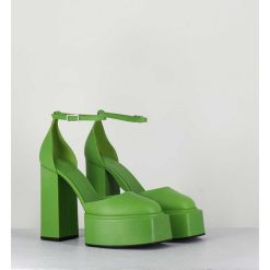 Best Garrice Babies Talon Haut A Plateforme En Cuir Vert - Ambra Mok Green