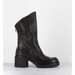 New Garrice Boots Legeres Esprit Biker En Cuir Marron - Yama Lavato Moro