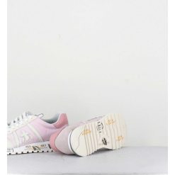 Hot Garrice Sneakers Cuir Beige & Toile Rose Degrade - Lucyd 6227