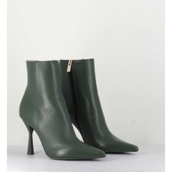 Wholesale Garrice Boots Bout Pointu En Cuir Souple Vert - Dea Cappy