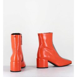 Hot Garrice Boots 70S Cuir Orange & Metal Argent - Cecil13 Nespola Silver