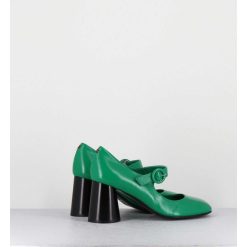 Hot Garrice Babies Retro A Talon En Cuir Vert & Noir - Ace22 Glaze Mela