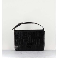 Clearance Garrice Sac En Cuir Imprime Croco Noir - M93 Cocco Nero