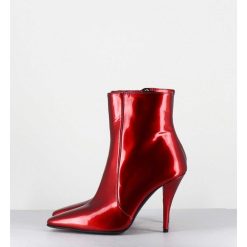 Online Garrice Boots Talon Haut En Cuir Vernis Rouge Glossy - Mecha2 Galassia Rosso