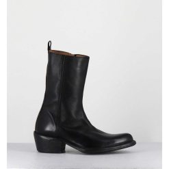 New Garrice Boots Santiags En Cuir Noir - 1Cs425 Cusna Nero