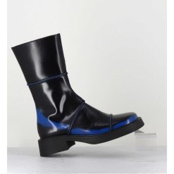 Best Garrice Boots Noir & Bleu Bout Carre 90S - Edahlia Blu Boots