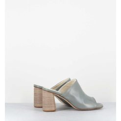 Wholesale Garrice Mules A Talon En Cuir Gris - Maya02 Buffy Cloud