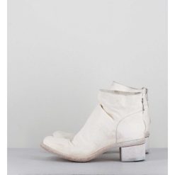 Online Garrice Boots En Cuir Blanc Lave Ligne Avant-Garde - 51617 Bianco Washed