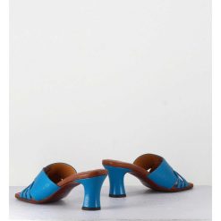 Online Garrice Mules Petit Talon En Cuir Bleu - Nalma Ferrari Blue