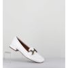 New Garrice Mocassins 60S En Cuir Vernis Blanc - Lake Naplak Bianco