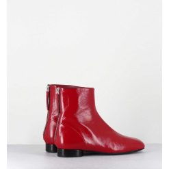 Wholesale Garrice Boots Plates 60S En Cuir Souple Rouge - Pam26 Glaze Passion