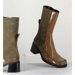 New Garrice Boots Bi-Matiere Kaki Bout Carre 90S - Jill Khaki Boots