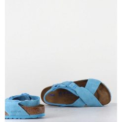 Hot Garrice Tulum Sky Blue Suede Bleu Bride Arriere