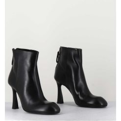 Wholesale Garrice Boots En Cuir Noir Talon Haut - M6390 Nero