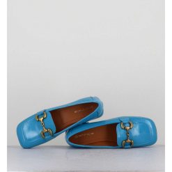 Best Garrice Mocassins 60S En Cuir Vernis Bleu - Lake Naplak Blu