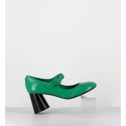 Hot Garrice Babies Retro A Talon En Cuir Vert & Noir - Ace22 Glaze Mela