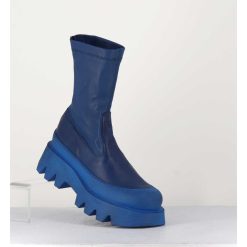 Wholesale Garrice Boots En Cuir Stretch Bleu - 2662 Indemoniat