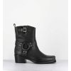 Online Garrice Boots Bikers Courtes En Cuir Noir Use - Ramat Asport Asfalto