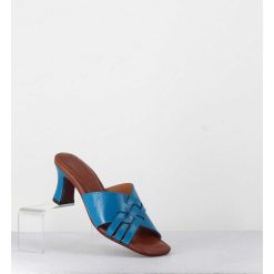 Online Garrice Mules Petit Talon En Cuir Bleu - Nalma Ferrari Blue