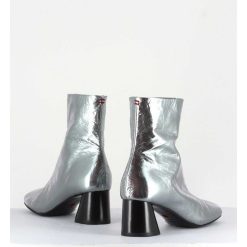 Online Garrice Boots En Cuir Froisse Metallise Argent - Odile02 Metal