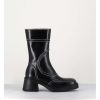 Wholesale Garrice Boots Cuir Noir Surpiqures 90'S - Malene Black Ankle Boots