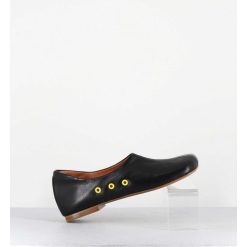 Online Garrice Chaussures Plates En Cuir Noir Esprit 60S - Ab4624 Madras Nero