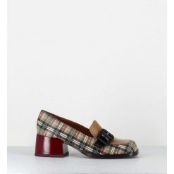 New Garrice Mocassins A Petit Talon Cuir Imprime Tartan & Boucle - Bucle Scotch Classic