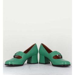 Online Garrice Babies Retro En Cuir Vert Petit Talon - Miko Green