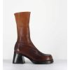 Online Garrice Boots En Cuir Stretch Degrade Marron - Elke Bown Degrade