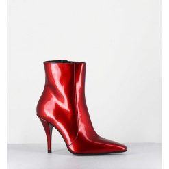 Online Garrice Boots Talon Haut En Cuir Vernis Rouge Glossy - Mecha2 Galassia Rosso