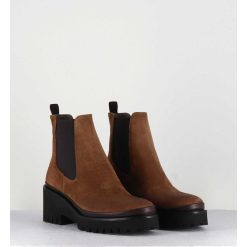 Online Garrice Boots Chelsea En Daim Camel & Semelle Micro - Bradi Oil Castagno