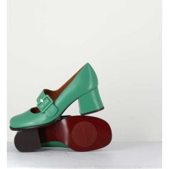 Online Garrice Babies Retro En Cuir Vert Petit Talon - Miko Green