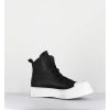 New Garrice Sneakers En Cuir Huile Noir & Semelle Blanc Destructuree - 3543 Gas Nero