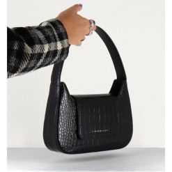 Clearance Garrice Retro Bag Black - Croco Noir