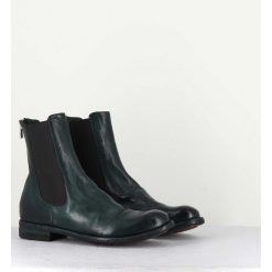 Wholesale Garrice Boots Plates En Cuir Vert & Elastique - Lexikon073 French Lover