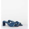 Best Garrice Mules En Jean A Talon - Marguerite Denim Sandals