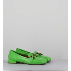 Wholesale Garrice Mocassins 60S En Cuir Vernis Vert Pomme - Lake Naplak Verde