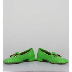 Wholesale Garrice Mocassins 60S En Cuir Vernis Vert Pomme - Lake Naplak Verde