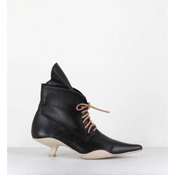 Best Garrice Boots Bout Pointu A Lacets - Mina Nappa Nero