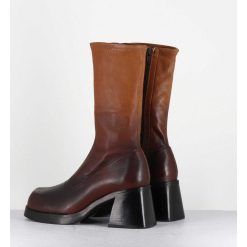 Online Garrice Boots En Cuir Stretch Degrade Marron - Elke Bown Degrade