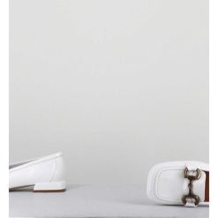 New Garrice Mocassins 60S En Cuir Vernis Blanc - Lake Naplak Bianco